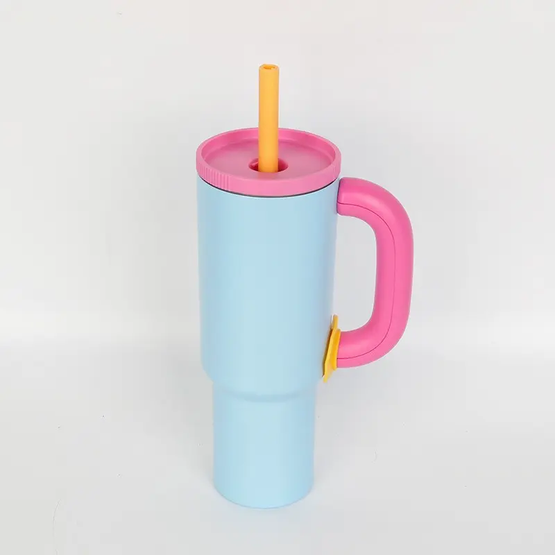  Hot selling 38oz_35oz Insulated Ice Staw Tumbler with Vogue Colours