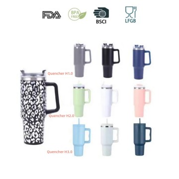 40oz and 30oz-20oz insulate tumblers with handle-straw-lid