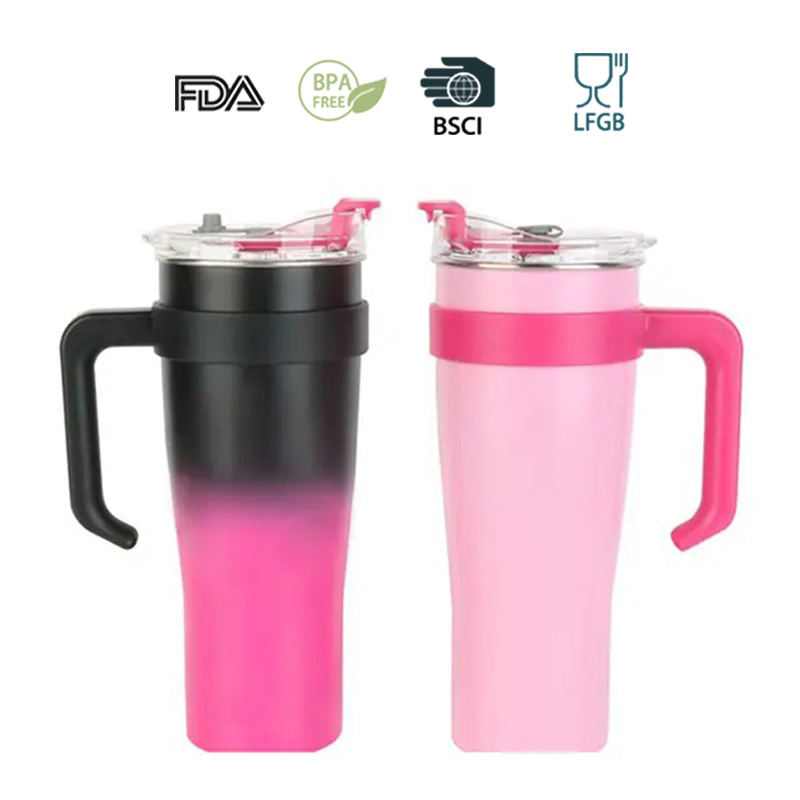 48oz Single Layer Tumbler 304 Stainless Steel Ice Cups & Mugs With Straw