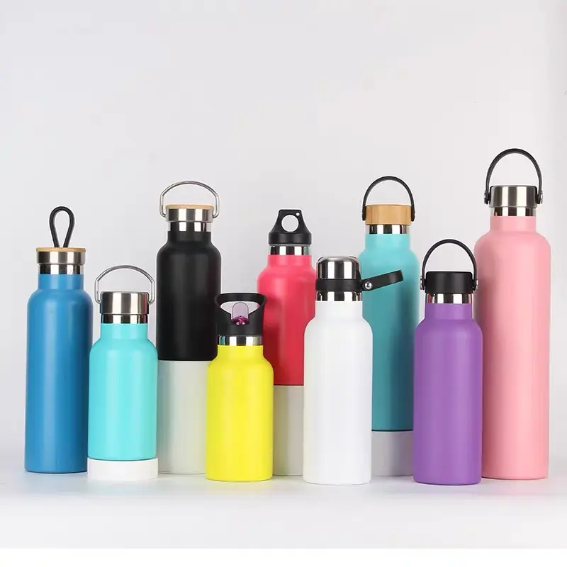 Insulated Sports Bottle Wide Mouth Fashion Vacuum Flask 500ml 750ml 1000ml 350ml