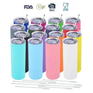 Vogue 20oz Skinny Tumbler 304 Stainless Steel Vacuum Insulation Cup with Straw